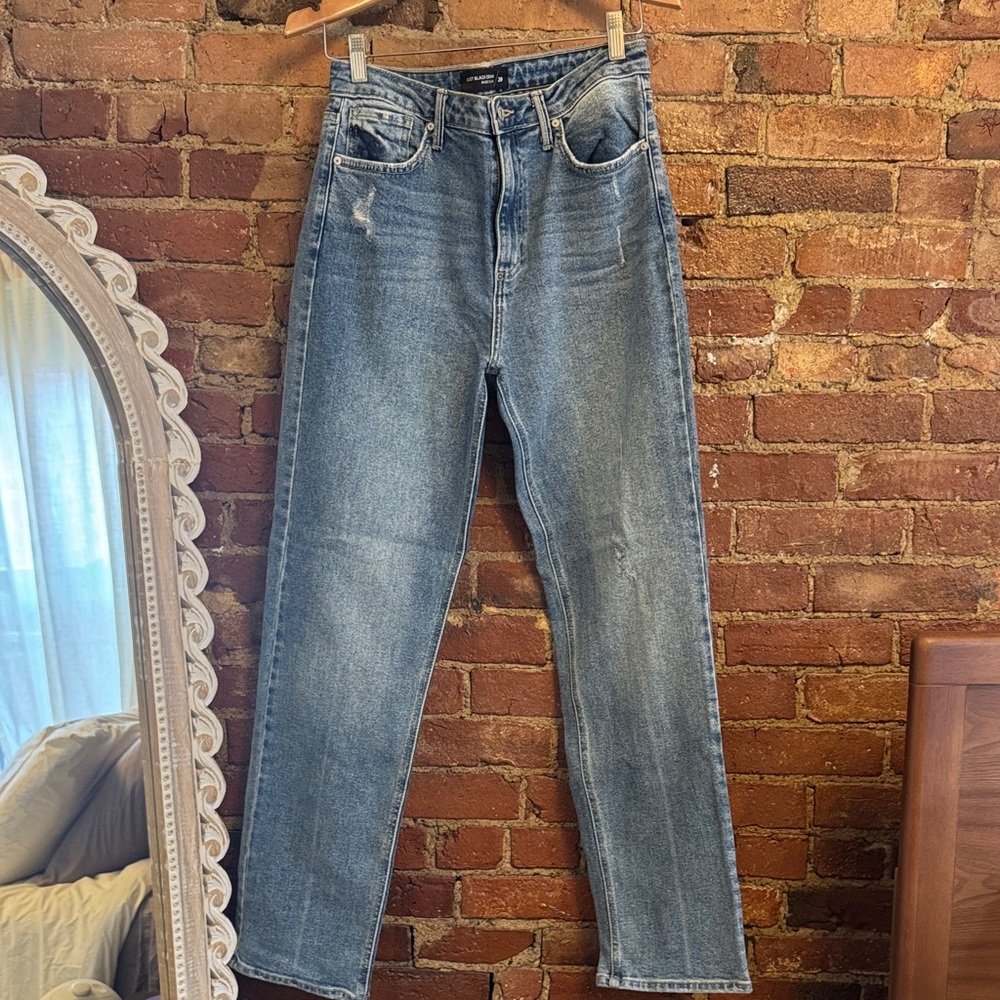 Just Black Denim Straight Leg High Rise Jeans